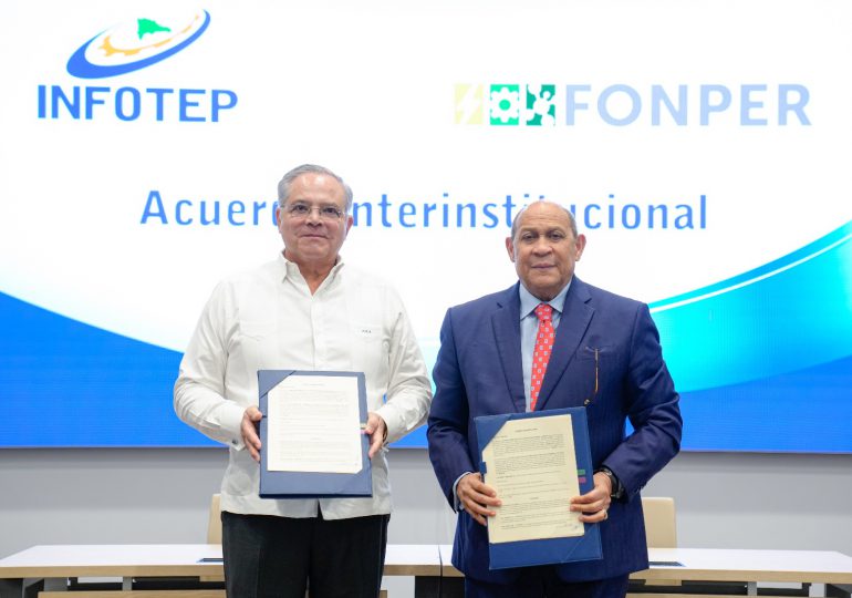 INFOTEP recibe apoyo del FONPER para equipar centros de capacitación 4.0