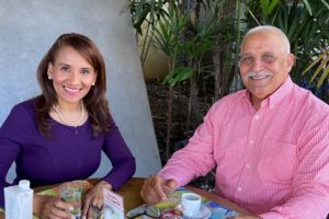 Zoraima Cuello, candidata a vicepresidencia por el PLD y Jaime David Fernández comparten juntos