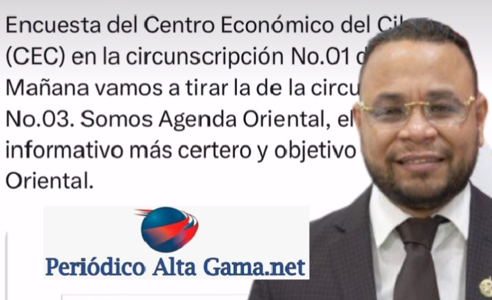 "Tal parece que los 'intereses políticos' del comunicador José Paulino salen afectados en la encuesta de la circunscripción 3 SD."