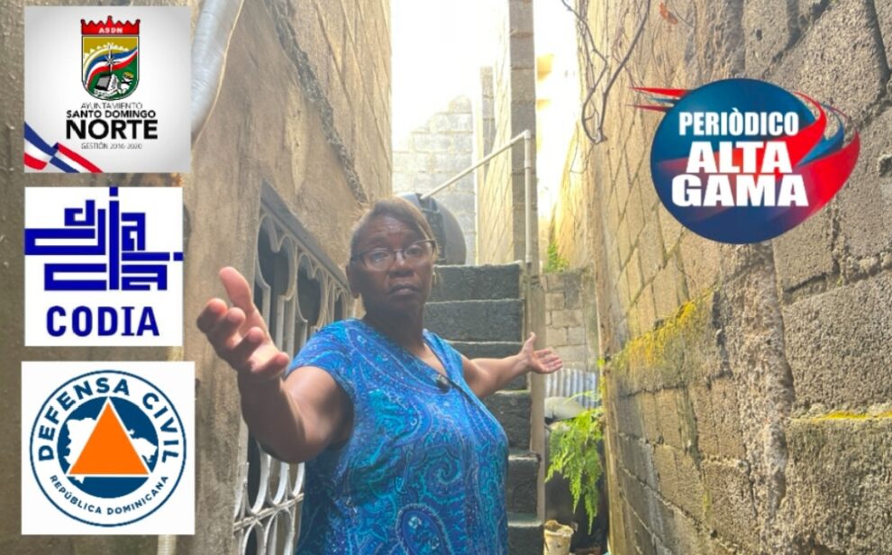 Moradora de Santo Domingo Norte pide intervención urgente de las autoridades ante inminente colapso de pared