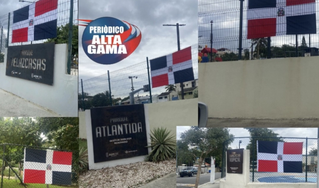 Alcaldesa Carolina Mejía coloca bandera nacional en parques y plazas en conmemoración del Mes de la Patria