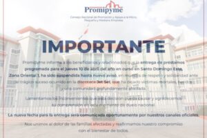 PROMIPYME SUSPENDE ENTREGA DE PRÉSTAMOS EN SANTO DOMINGO ESTE ANTE TRÁGICO SUCESO EN LA DISCOTECA JET SET