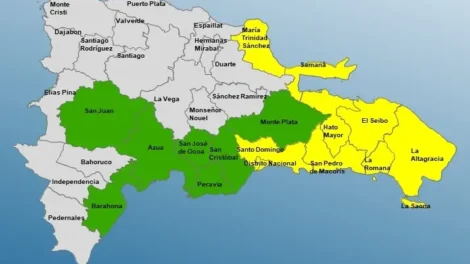 Santo Domingo y el Distrito Nacional en alerta amarilla por efectos de onda tropical y vaguada sobre el país