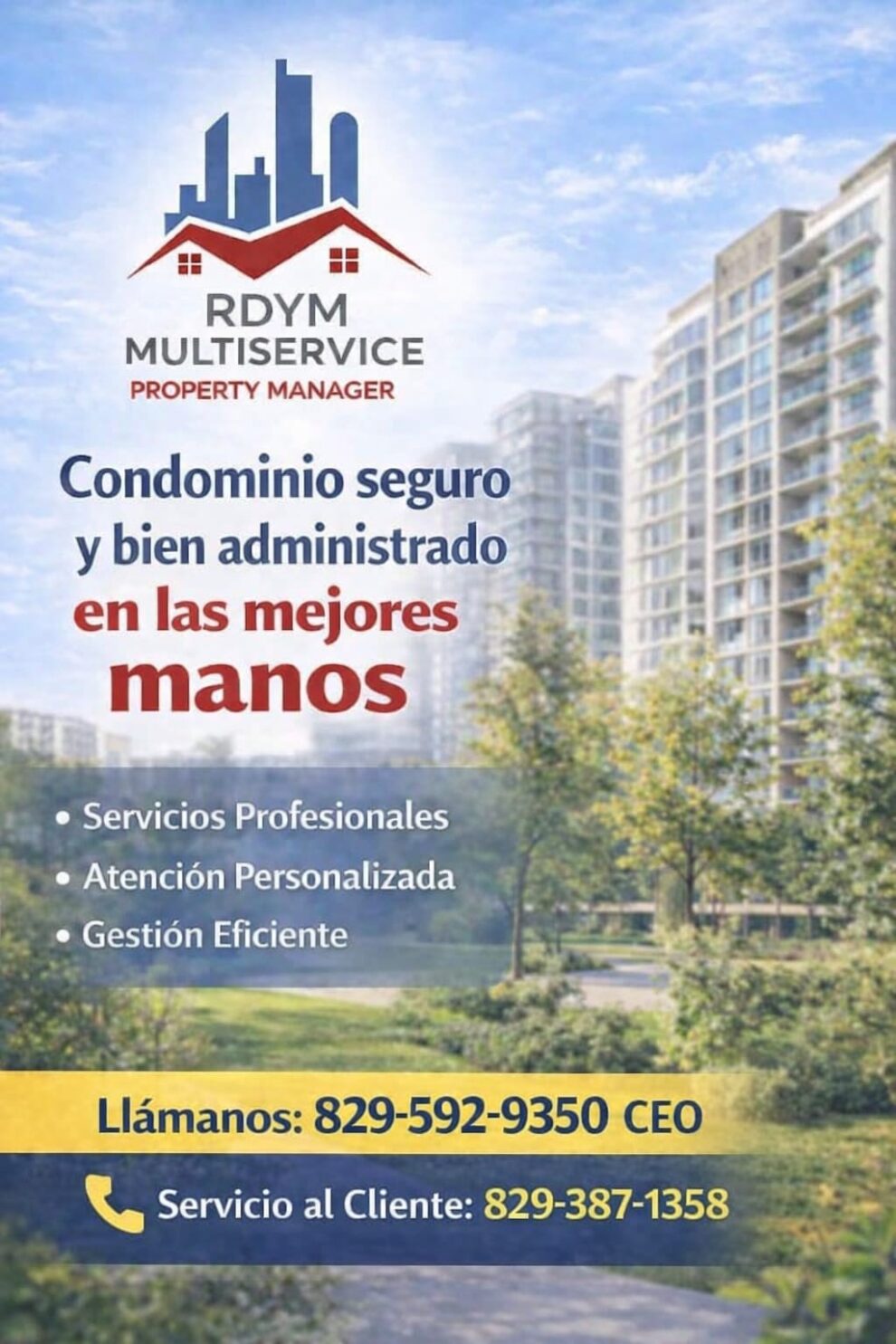 RDYM Multiservice presenta su servicio profesional de administración de condominios
