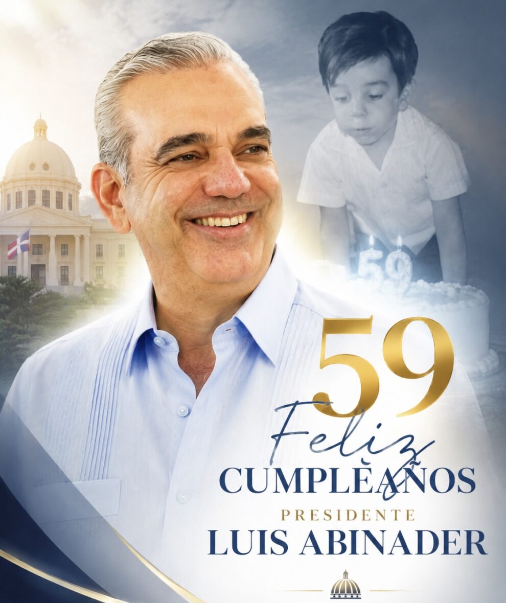 Presidente Luis Abinader celebra este domingo su cumpleaños número 59
