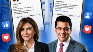 Carolina Mejía y David Collado se posicionan entre los políticos con más seguidores en Instagram en República Dominicana, con 598 mil y 600 mil, respectivamente