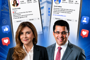 Carolina Mejía y David Collado se posicionan entre los políticos con más seguidores en Instagram en República Dominicana, con 598 mil y 600 mil, respectivamente