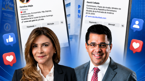 Carolina Mejía y David Collado se posicionan entre los políticos con más seguidores en Instagram en República Dominicana, con 598 mil y 600 mil, respectivamente