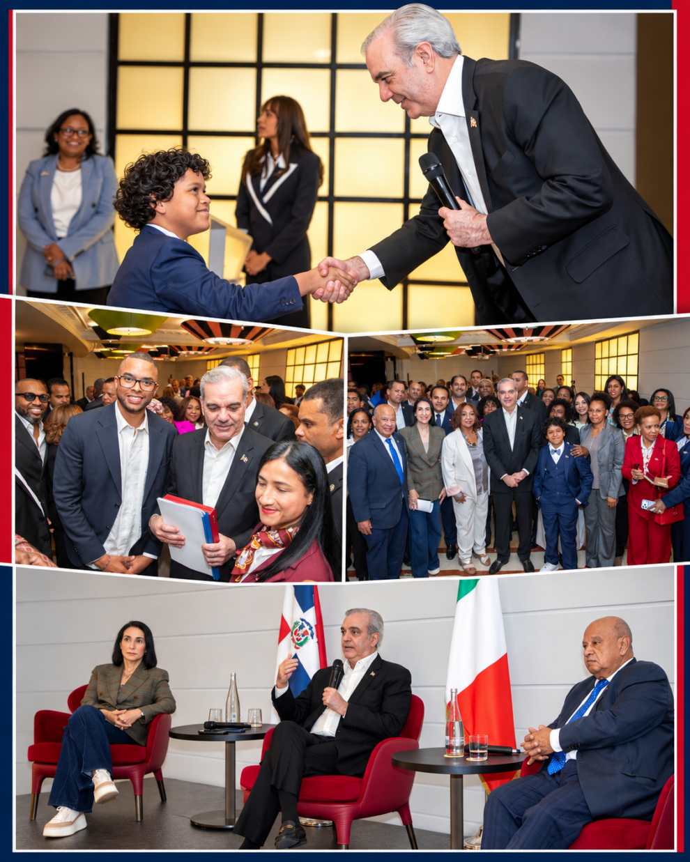 Presidente Abinader se reúne con la diáspora dominicana en Italia y anuncia recursos para establecer una Casa de la Cultura Dominicana a partir de enero de 2027