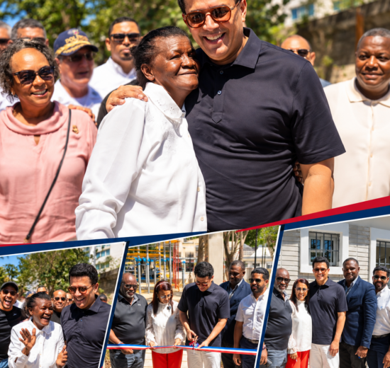 David Collado entrega 3 parques y una iglesia remozada en Boca Chica.