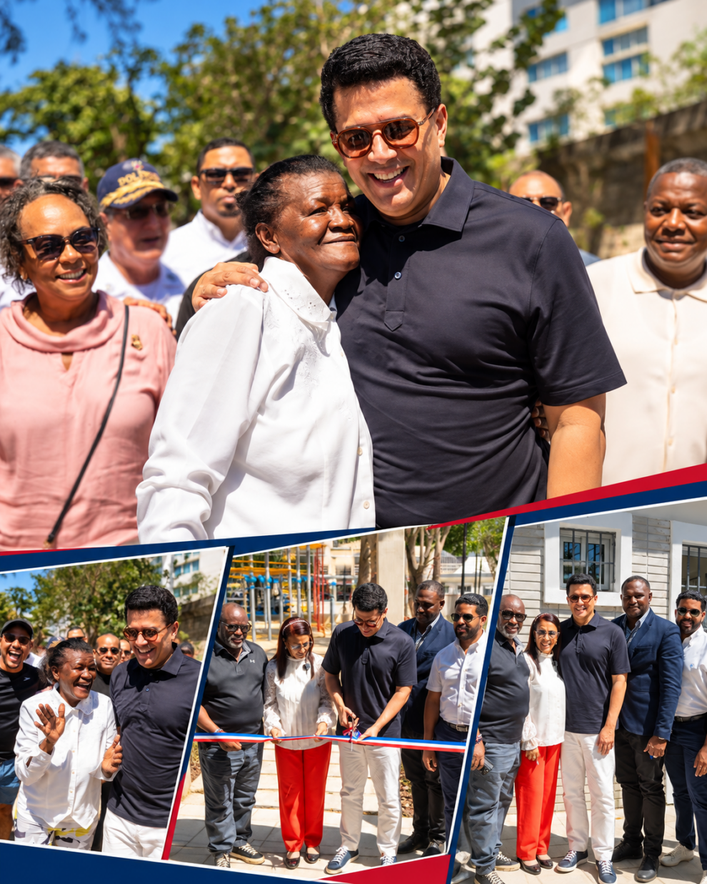 David Collado entrega 3 parques y una iglesia remozada en Boca Chica.