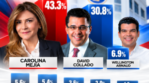Encuesta Visión Nacional: Carolina Mejía obtiene 43.3 % y David Collado 30.8 % entre miembros del PRM
